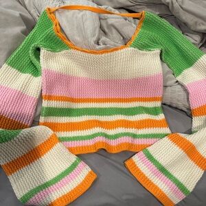 Pink Lily Squareneck Sweater